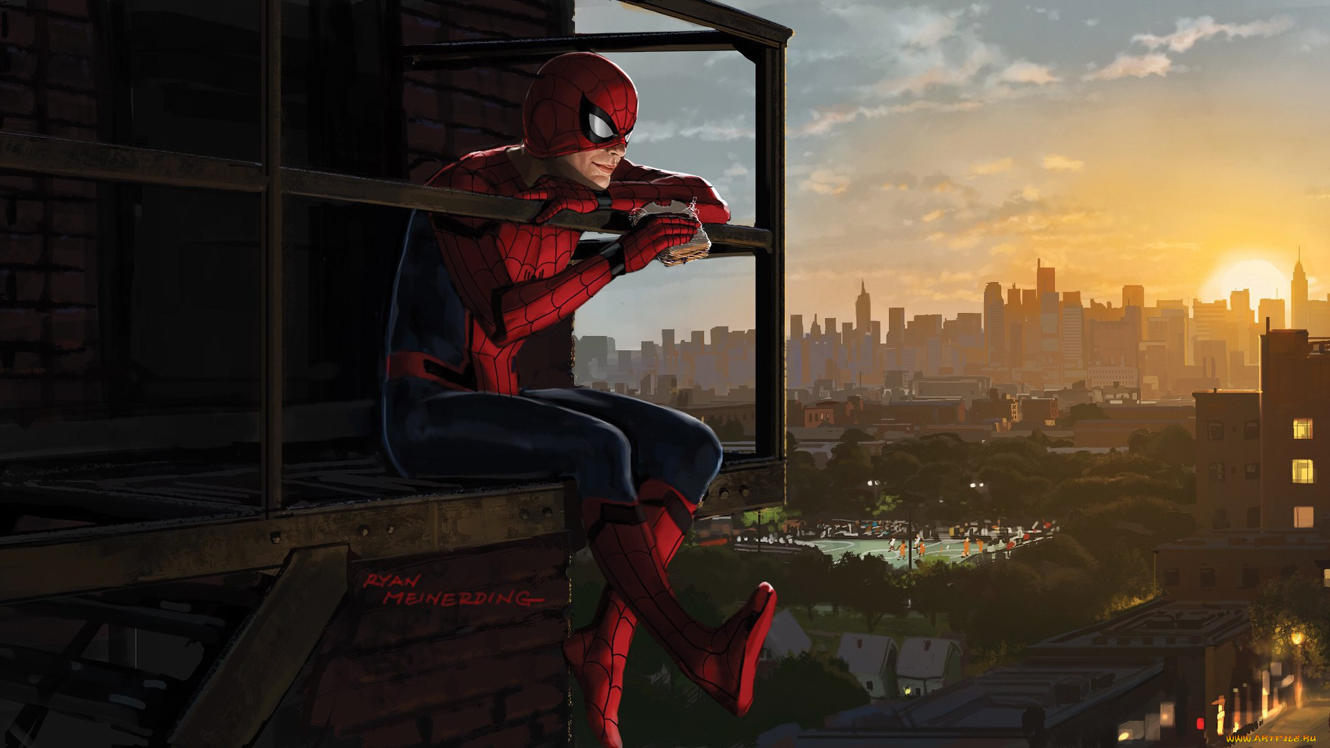 рисованное, кино, маска, еда, солнце, film, food, супергерой, sun