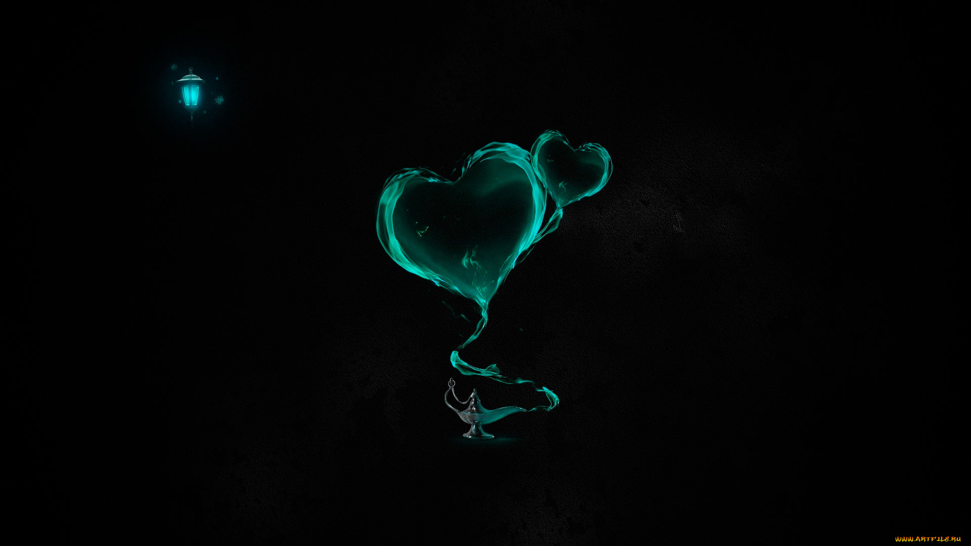 рисованное, минимализм, дым, фонарь, сердечки, лампа