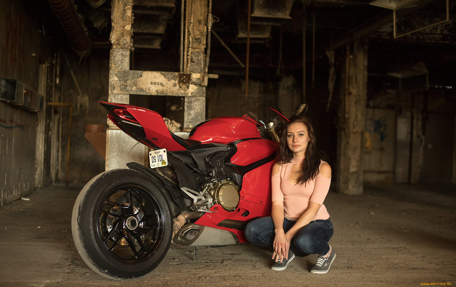 мотоциклы, мото, с, девушкой, девушки