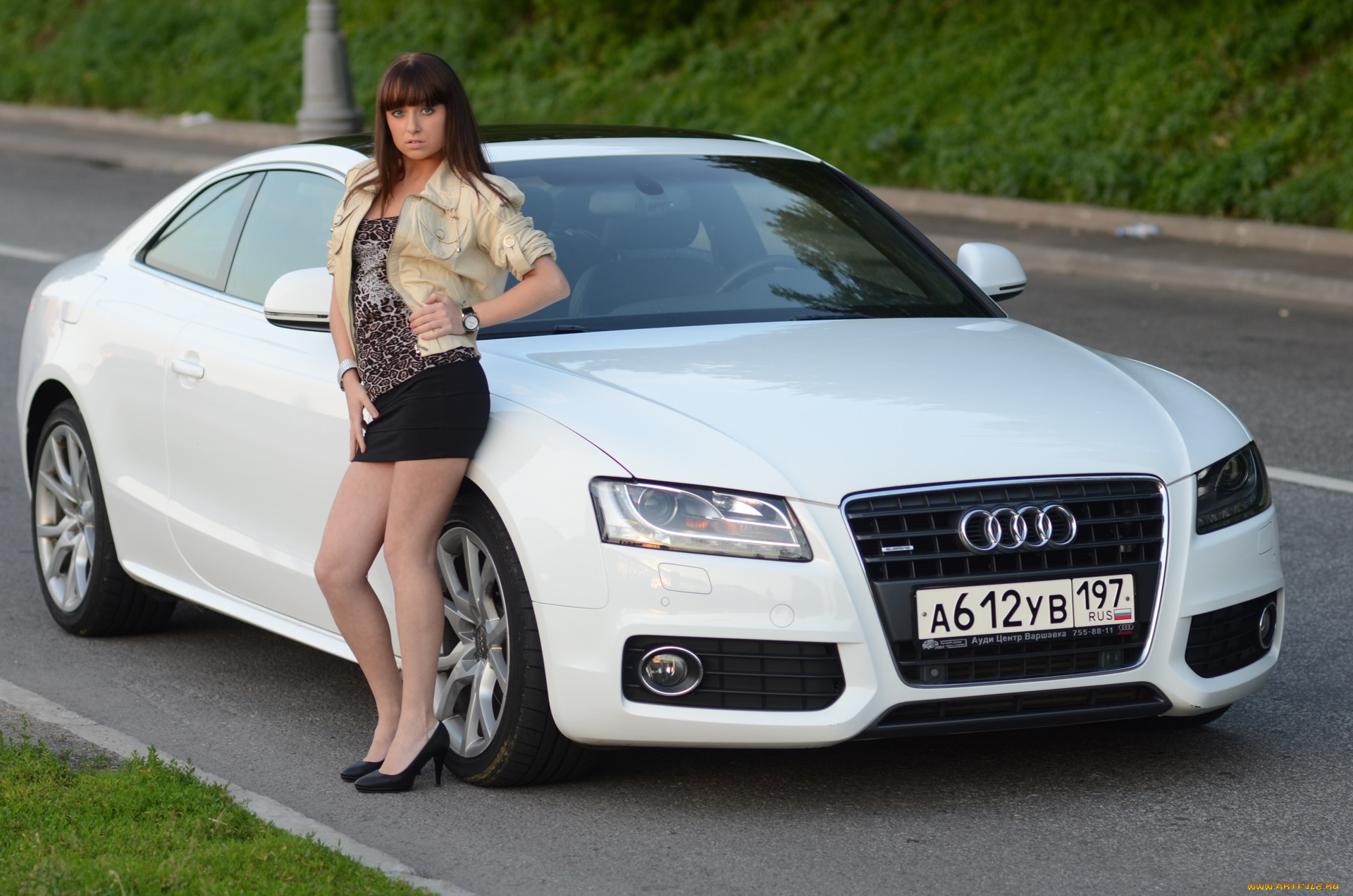 автомобили, -авто, с, девушками, девушки, авто, купе, ауди, белый, audi