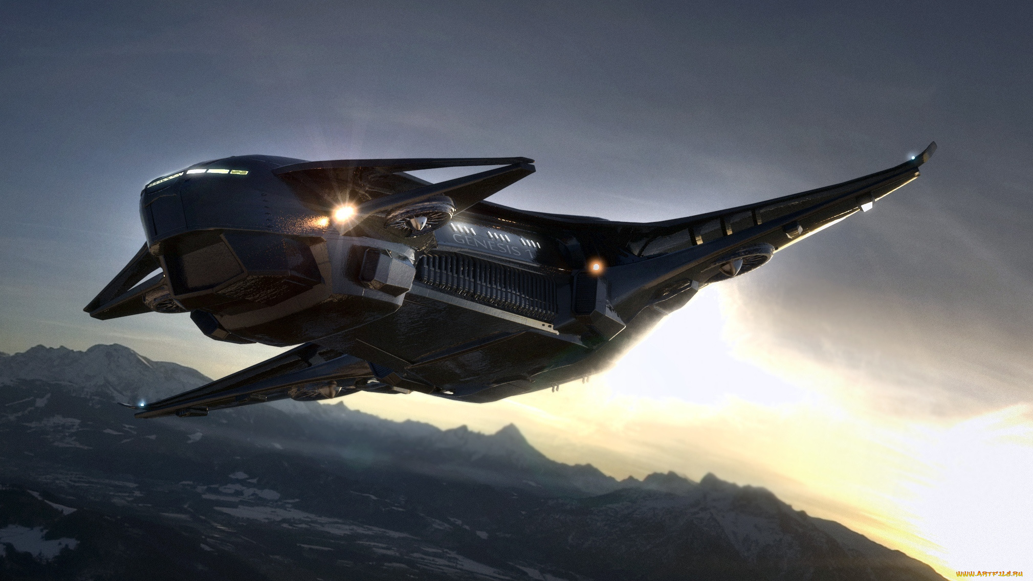 фэнтези, космические, корабли, , звездолеты, , станции, полет, космический, корабль, поверхность, планета