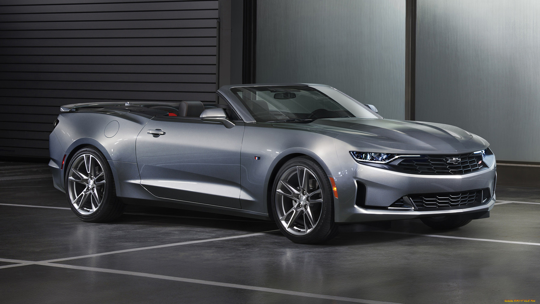 chevrolet, camaro, rs, convertible, 2019, автомобили, camaro, convertible, rs, chevrolet, 2019, серебряный, металлик