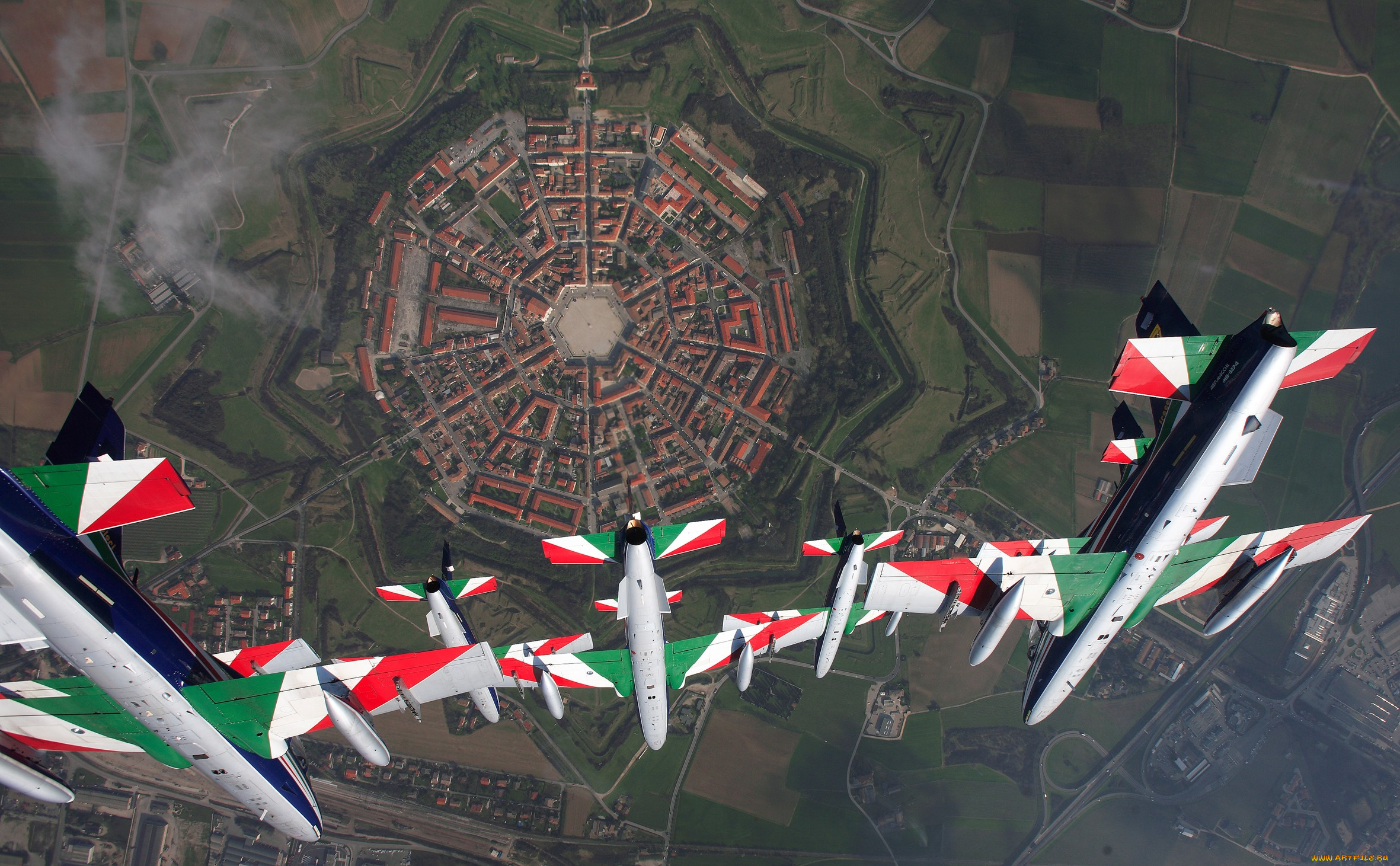 авиация, авиационный, пейзаж, креатив, небо, air, force, италия, пальманова, frecce, tricolori