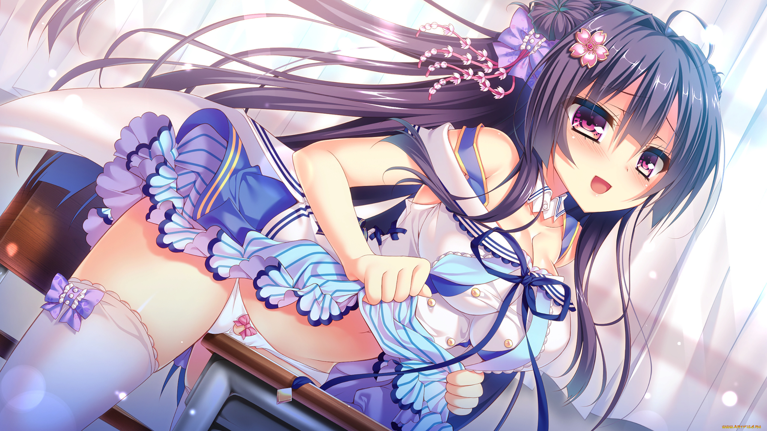 аниме, unknown, , другое, , девушка, взгляд, фон