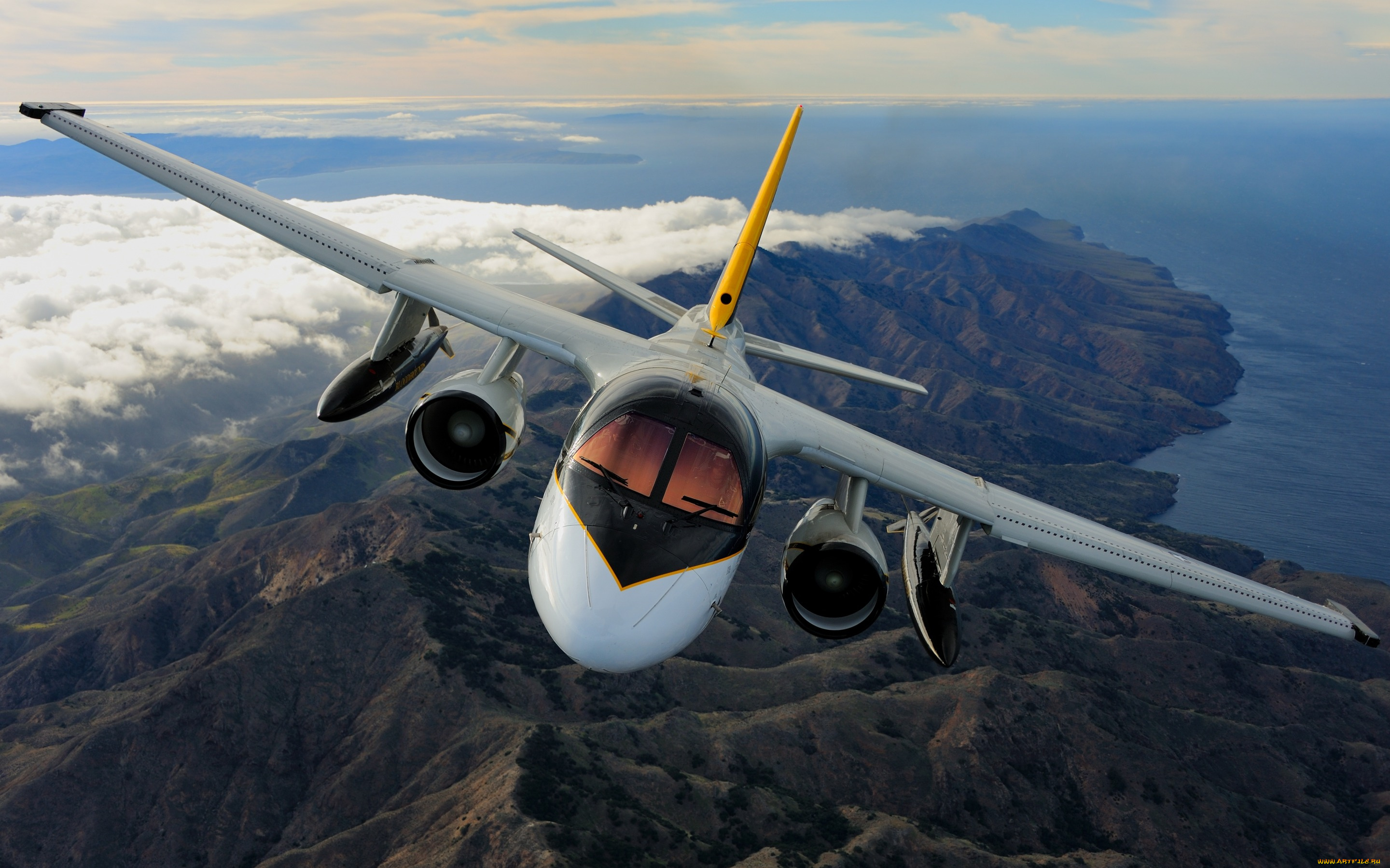 авиация, авиационный, пейзаж, креатив, самолет, кабина, пейзаж, полет, lockheed, s3, viking