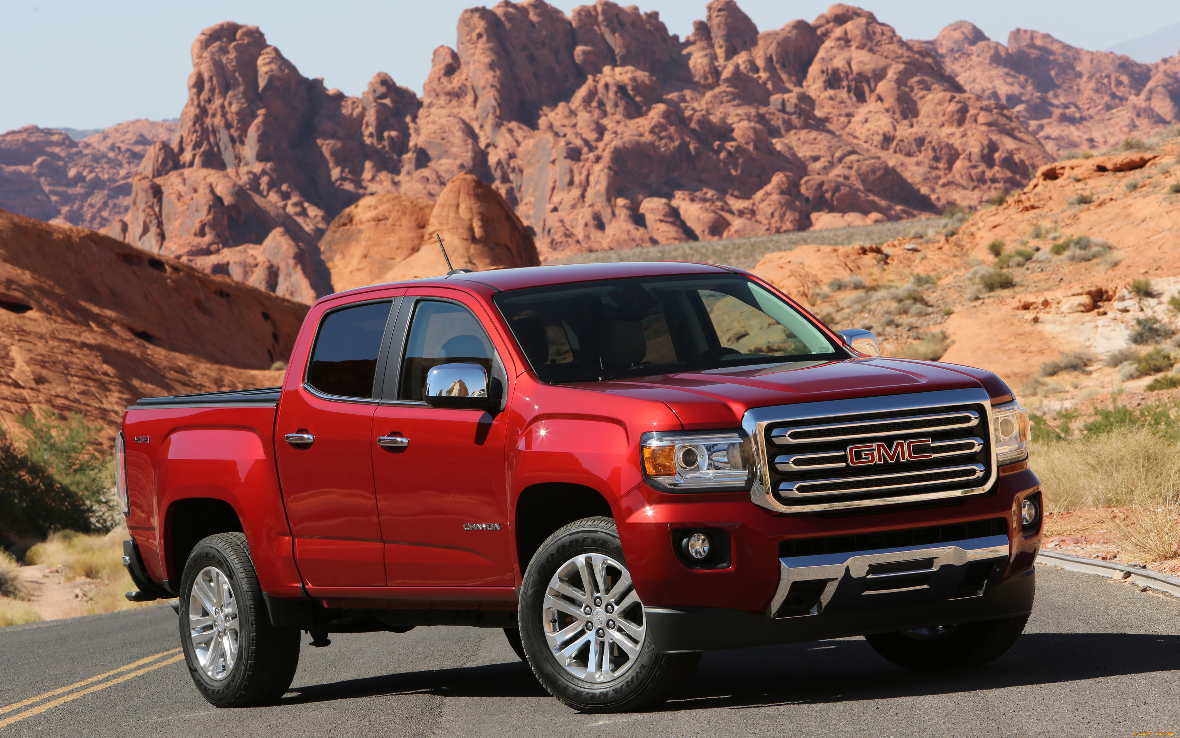 2018, gmc, canyon, автомобили, gm-gmc, пикап, красный, 2018, gmc, canyon