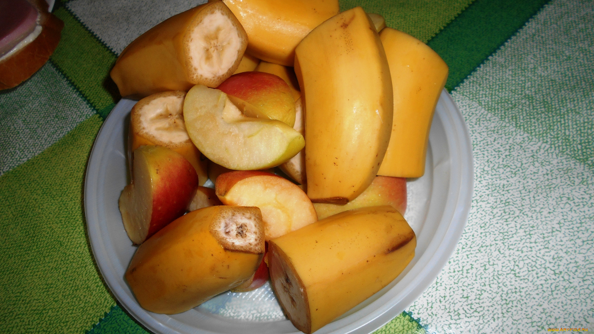 еда, бананы, яблоки