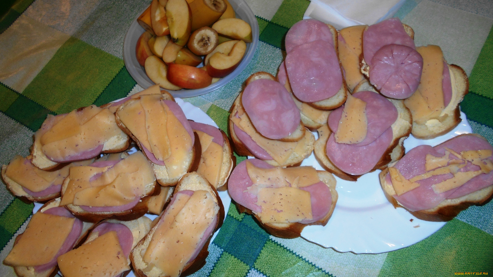 еда, бутерброды, , гамбургеры, , канапе, хлеб, яблоки, бананы, сыр, колбаса