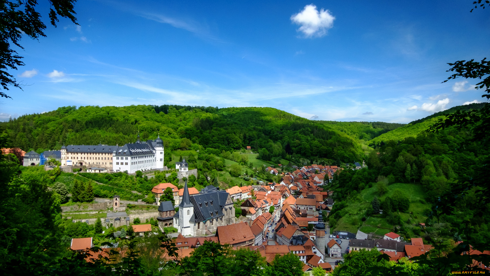 города, -, панорамы, простор