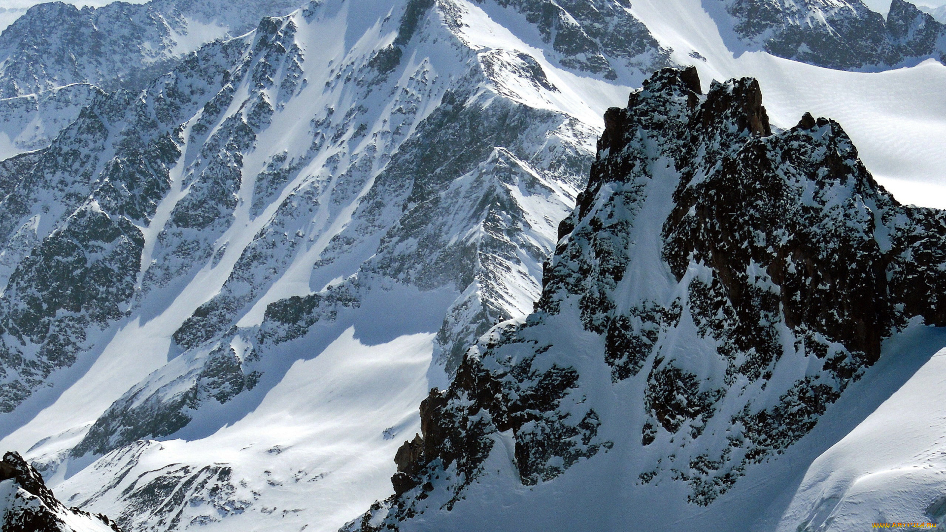 природа, горы, снег