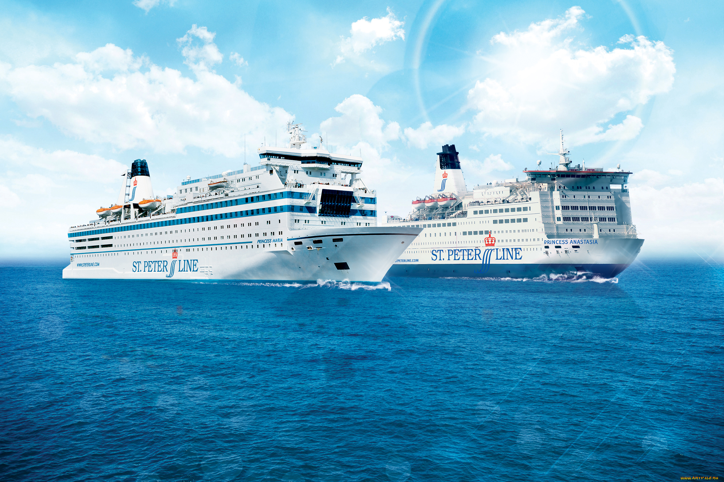 лайнеры, корабли, круиз, море, princess, maria, anastasia