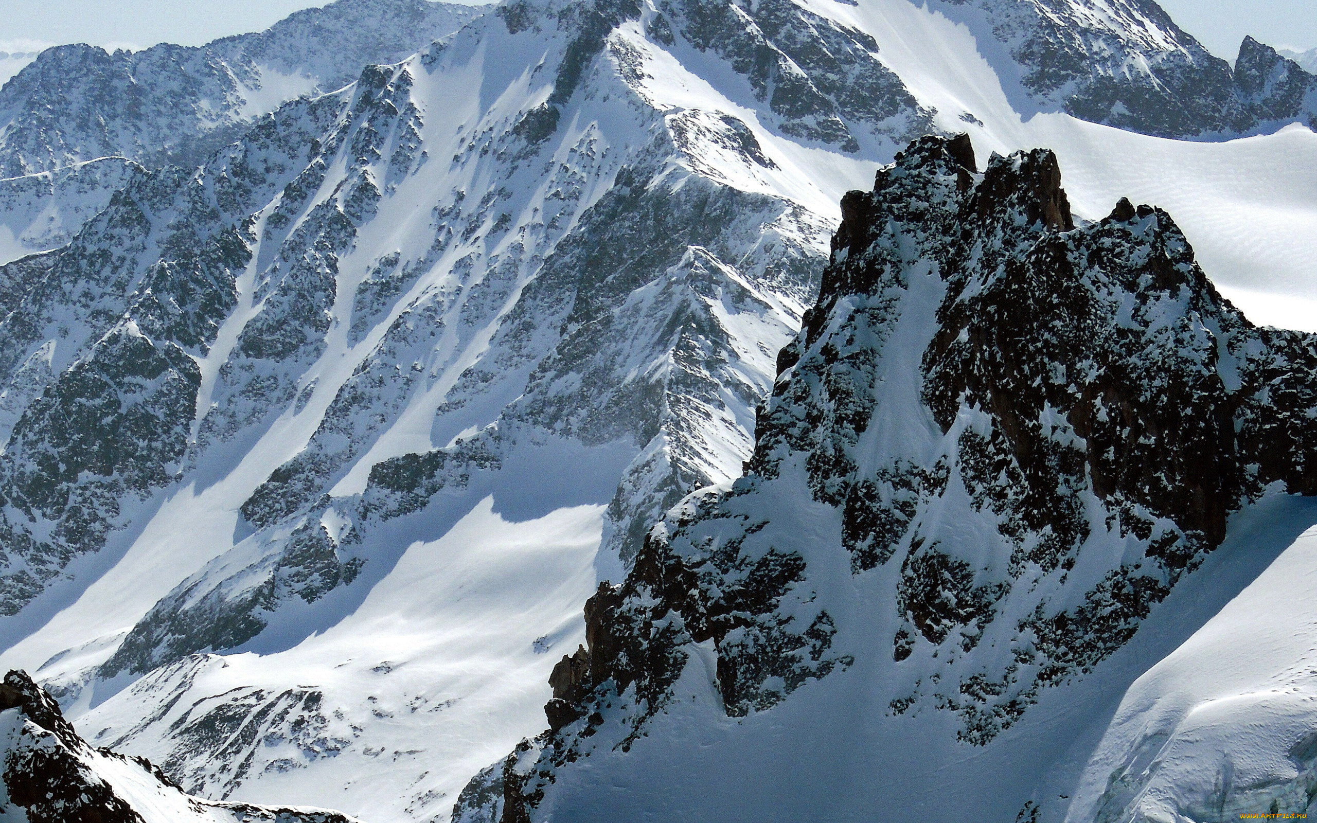 природа, горы, снег