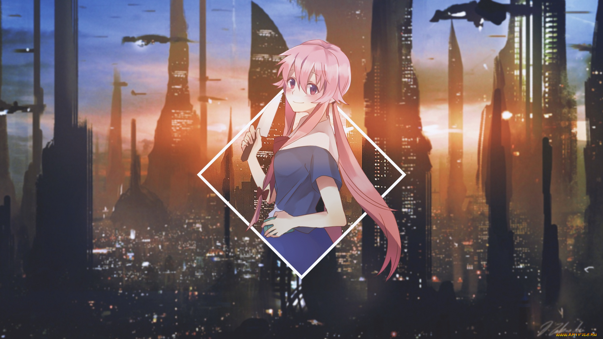 аниме, mirai, nikki, мирай, никки