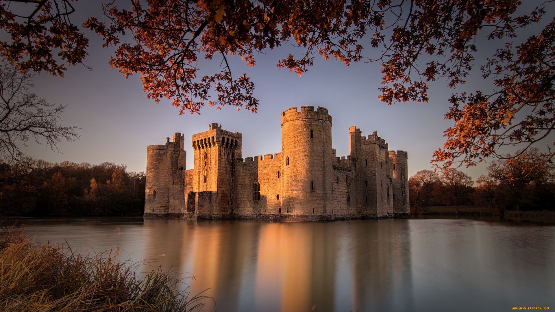 bodiam, castle, города, замок, бодиам, , англия, bodiam, castle