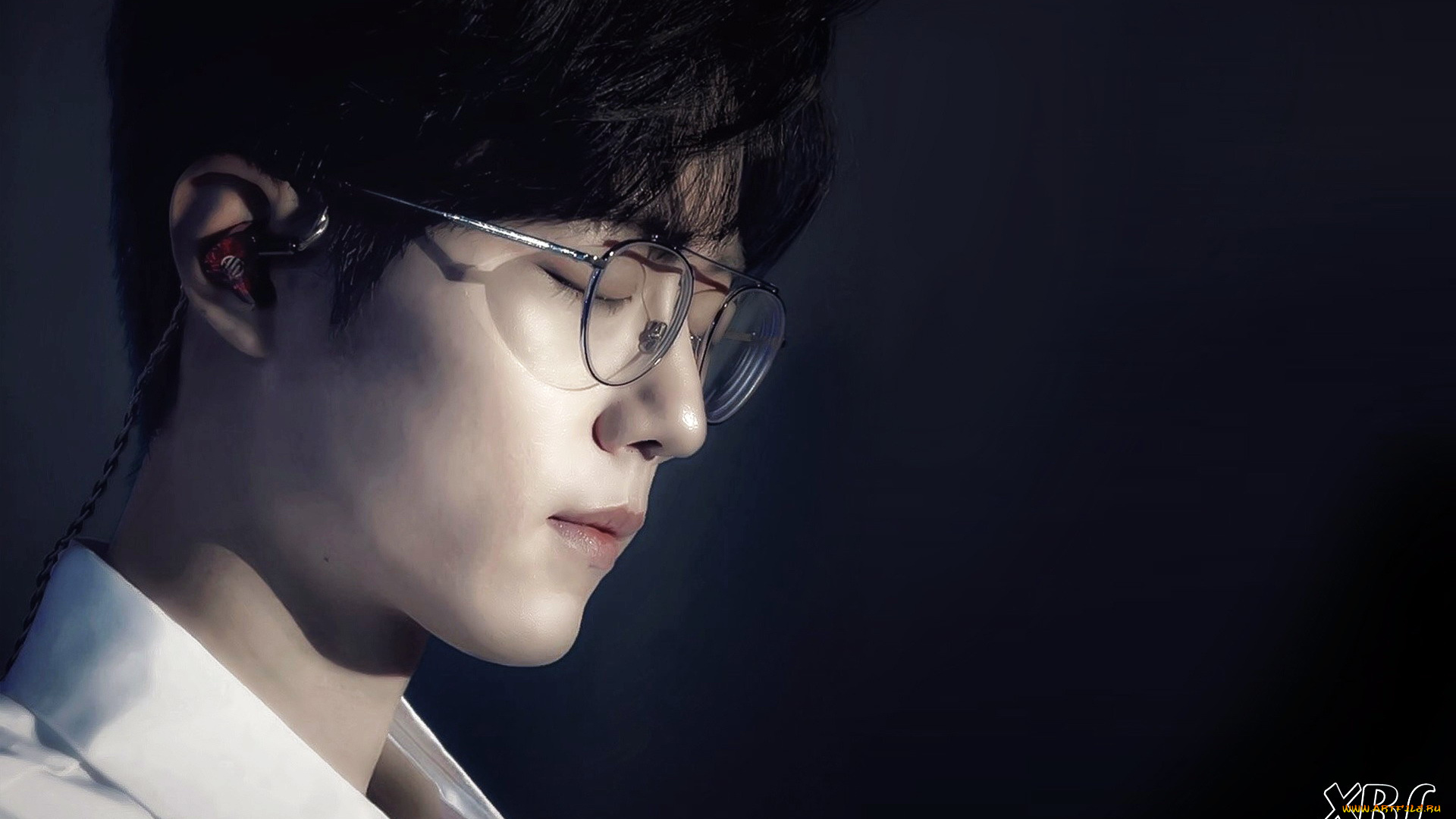 мужчины, xiao, zhan, актер, лицо, очки