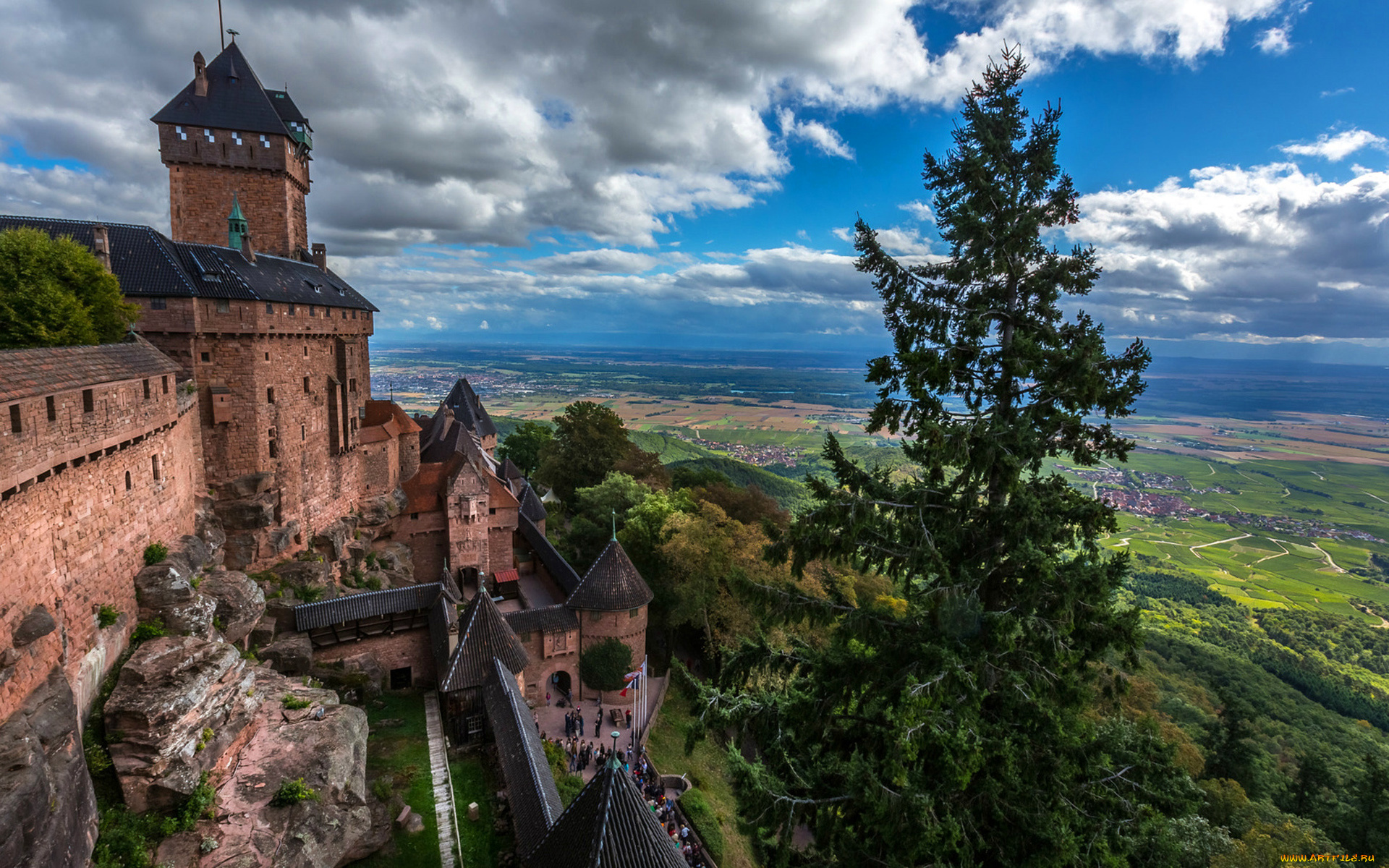chateau, du, haut, koenigsbourg, города, замки, франции, chateau, du, haut, koenigsbourg