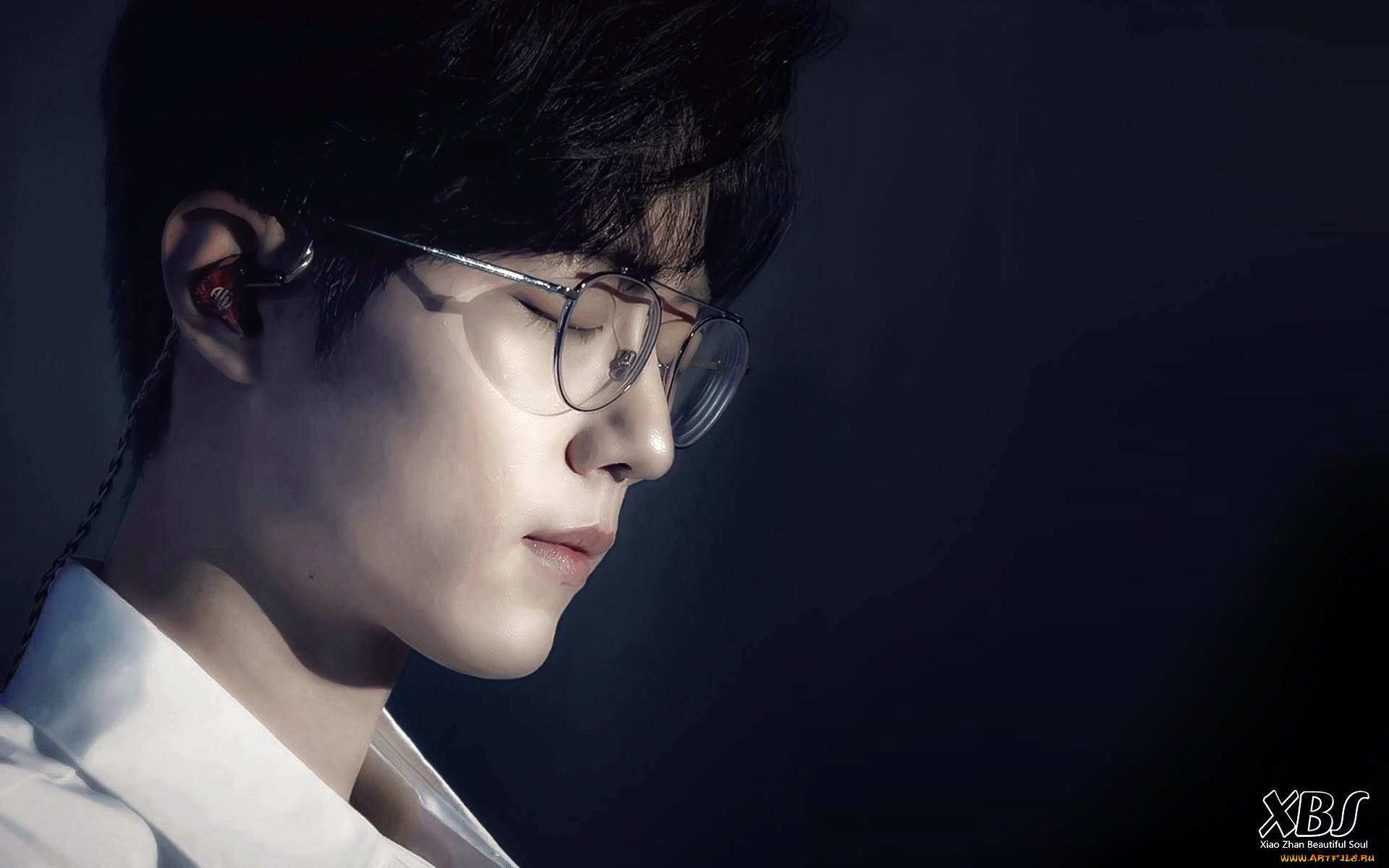 мужчины, xiao, zhan, актер, лицо, очки