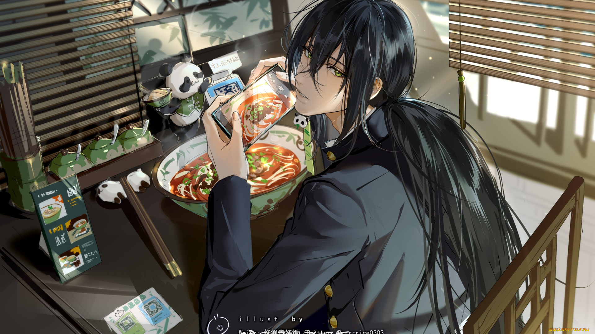 видео, игры, fate, unlimited, codes, парень, телефон, фото, еда, кафе