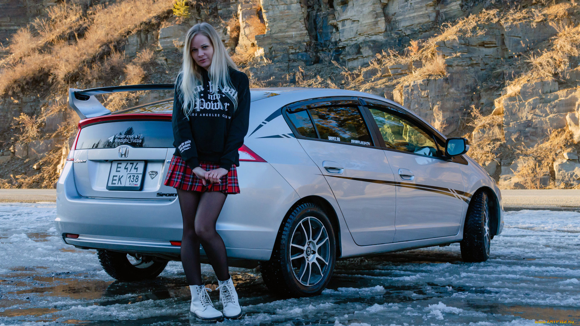 автомобили, -авто, с, девушками, honda, insight