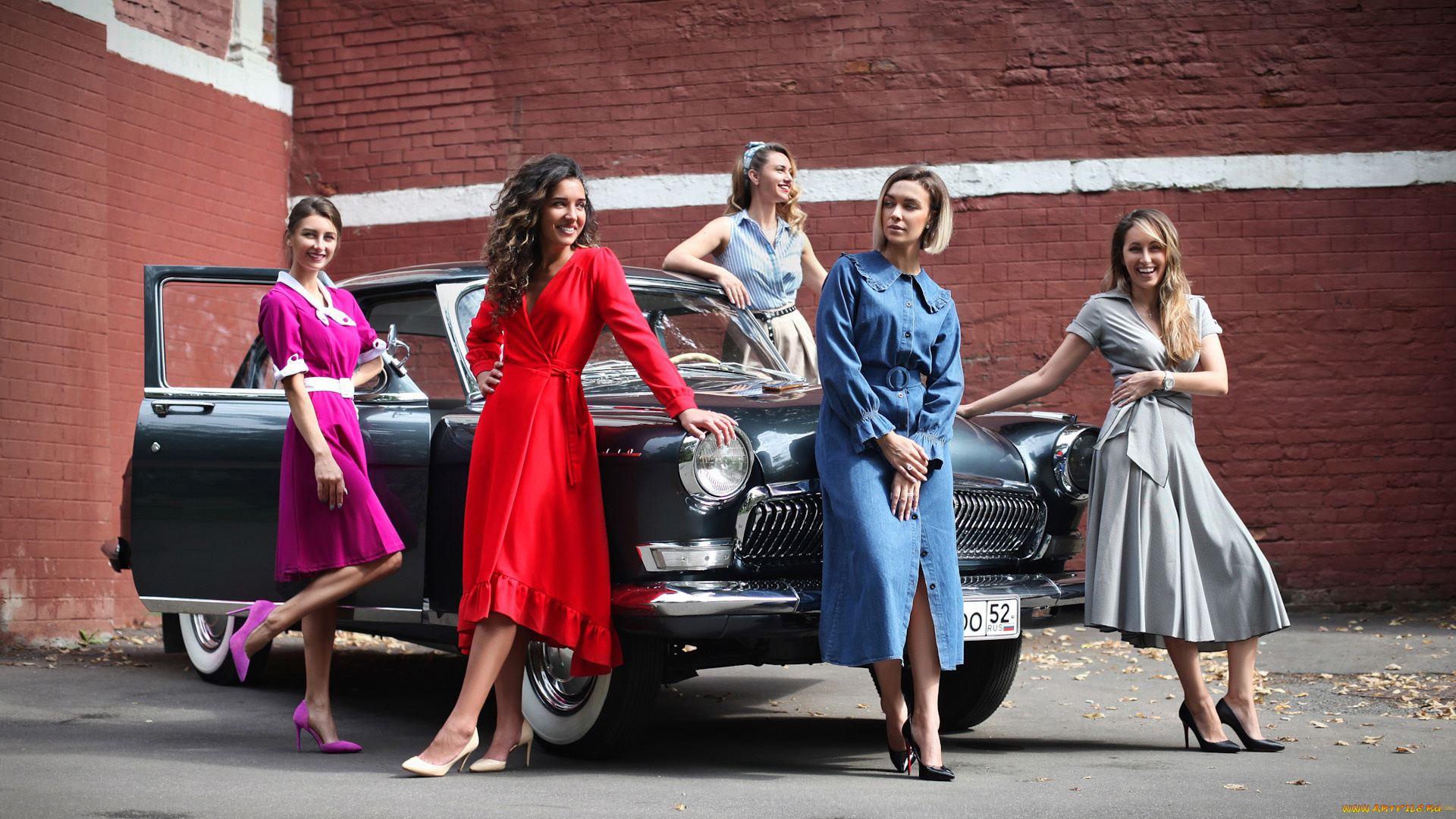 автомобили, -авто, с, девушками, красотки