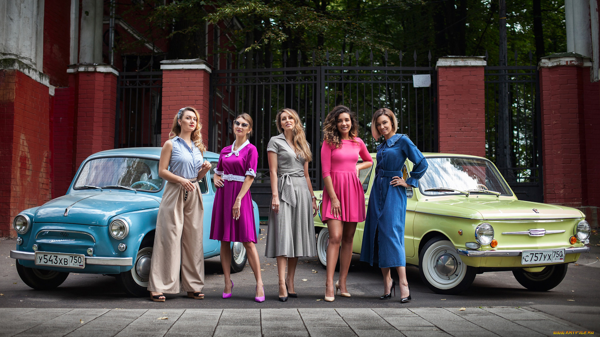 автомобили, -авто, с, девушками, красотки