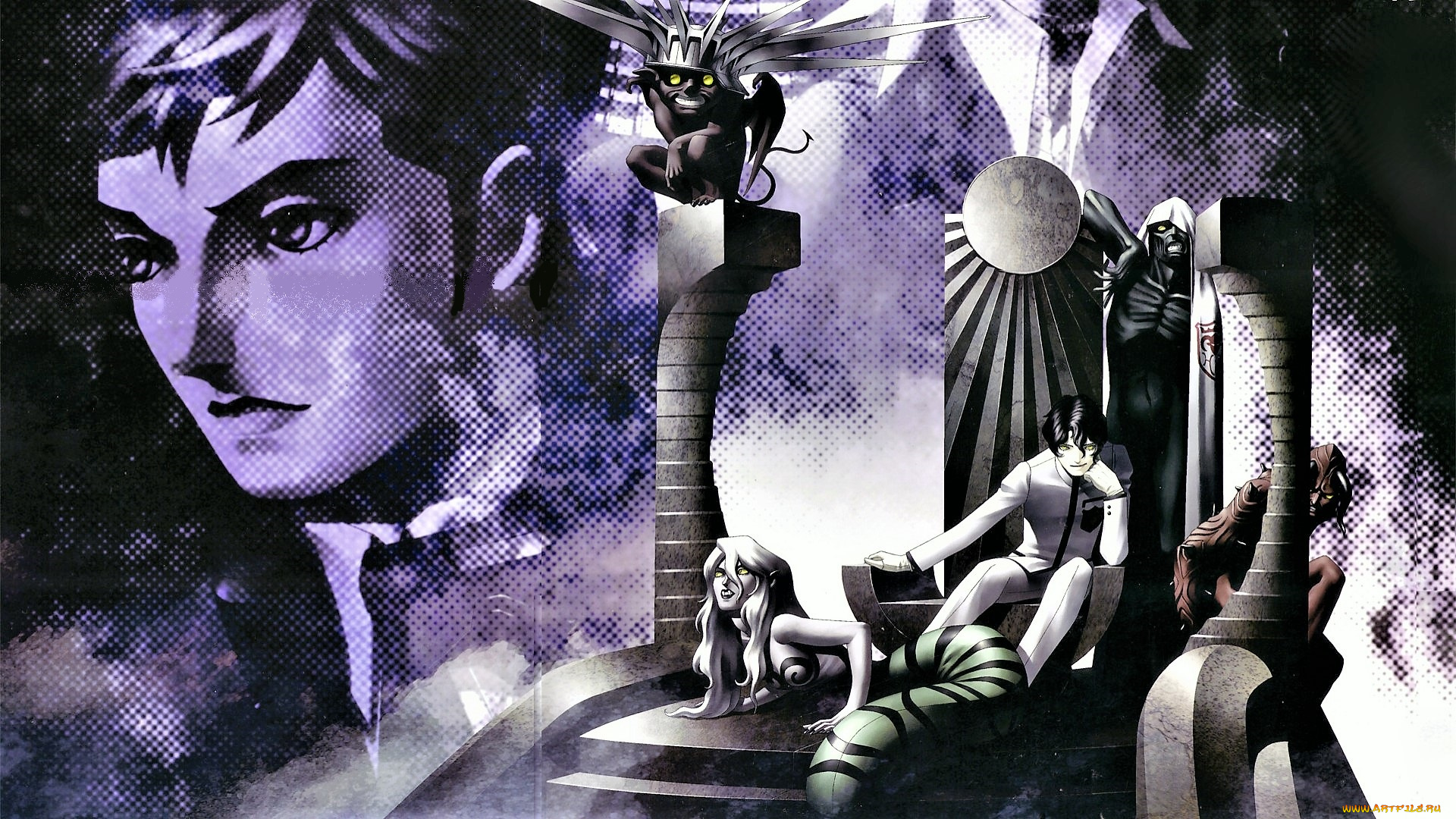 видео, игры, shin, megami, tensei, , persona, 3, персонажи, трон