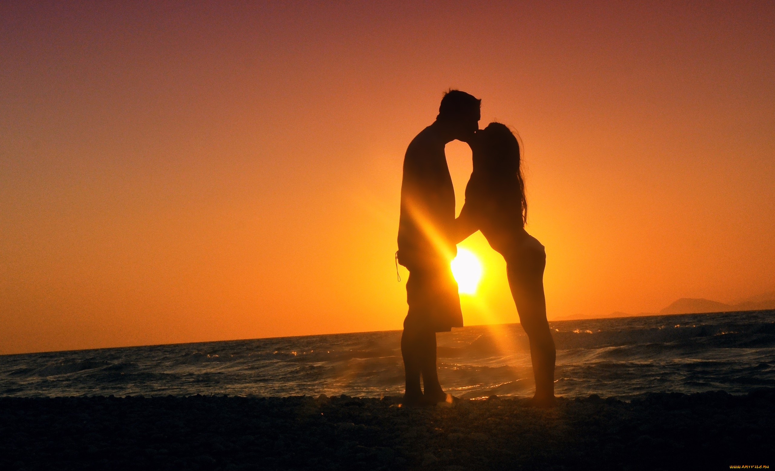 разное, мужчина, женщина, пара, закат, море