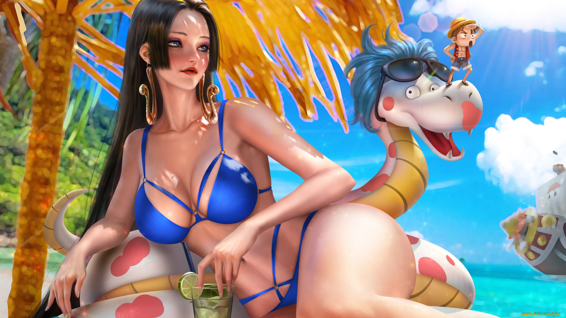 аниме, one, piece, девушка