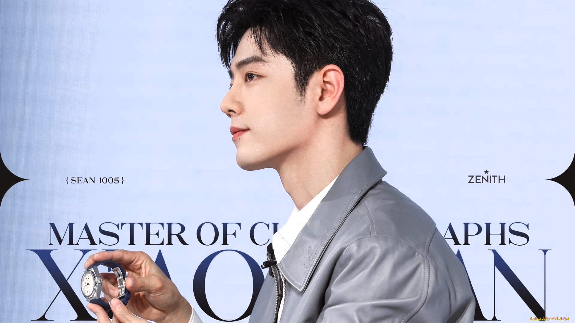 мужчины, xiao, zhan, актер, лицо, часы, куртка