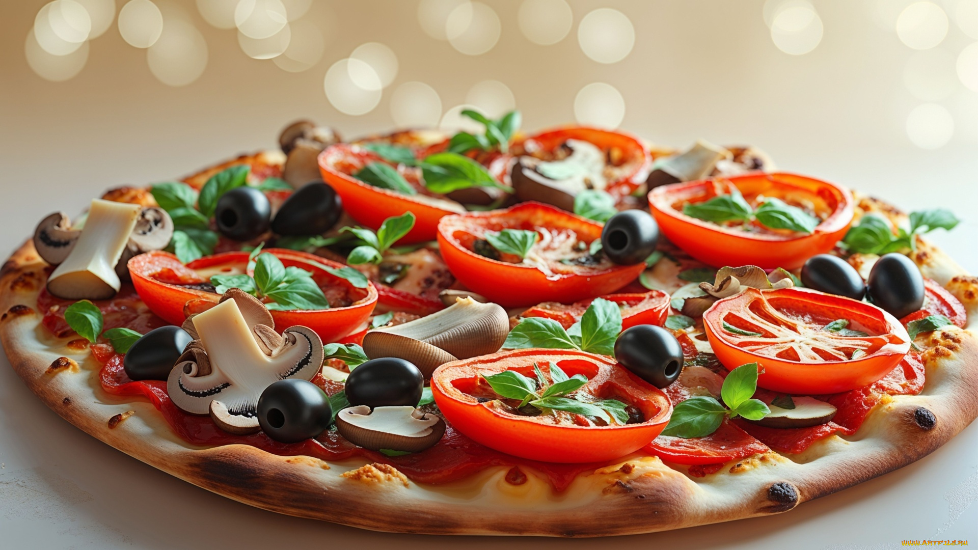 3д, графика, еда-, food, пицца