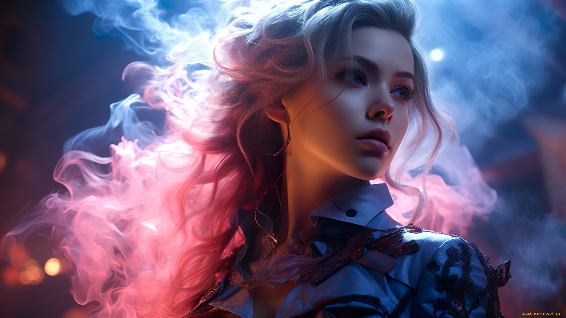 3д, графика, портреты, и, лица, , portraits, and, faсes, девушка, нейросеть