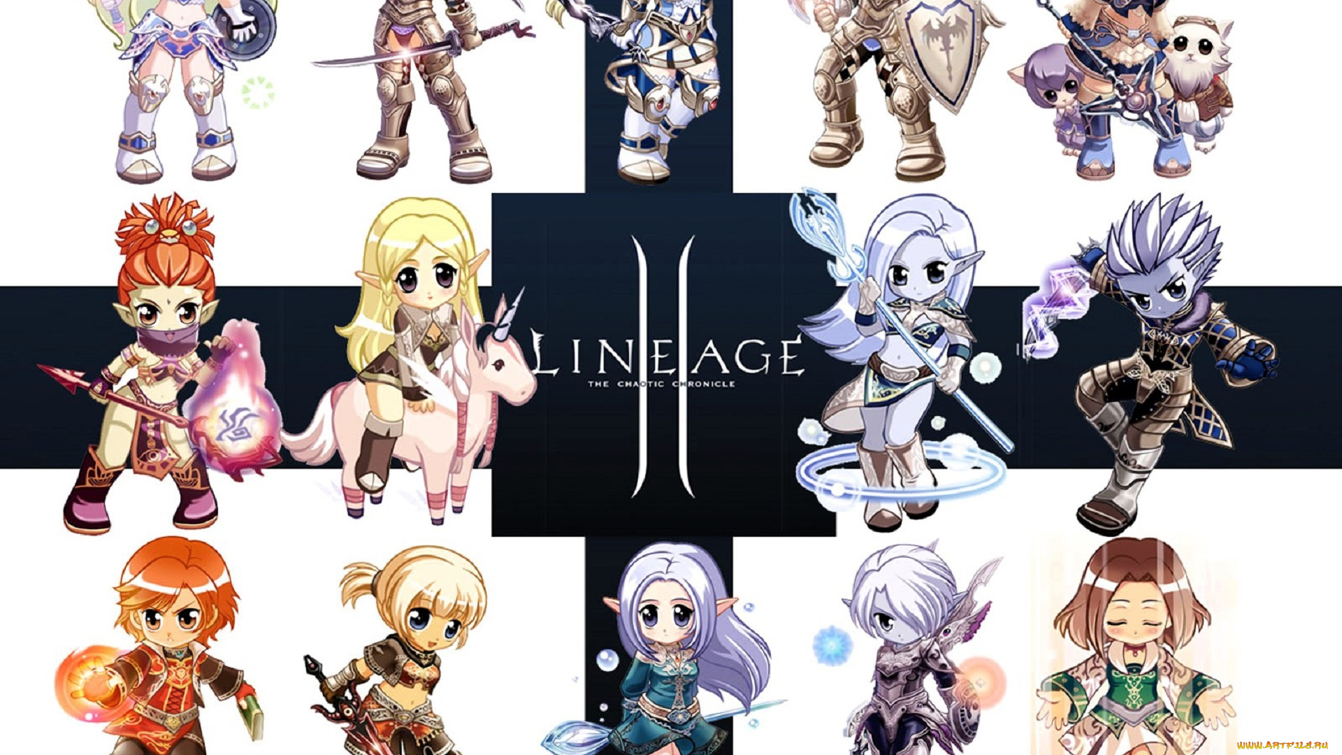 видео, игры, lineage, ii, , the, chaotic, chronicle, персонажи, чиби