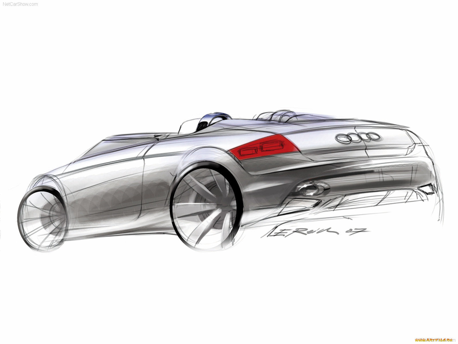 tt, сlubsport, quattro, concept, 2007, автомобили, рисованные