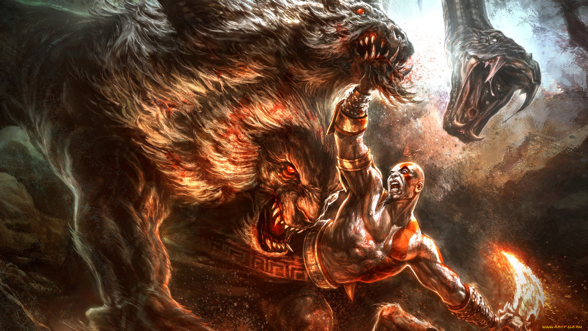 видео, игры, god, of, war, iii