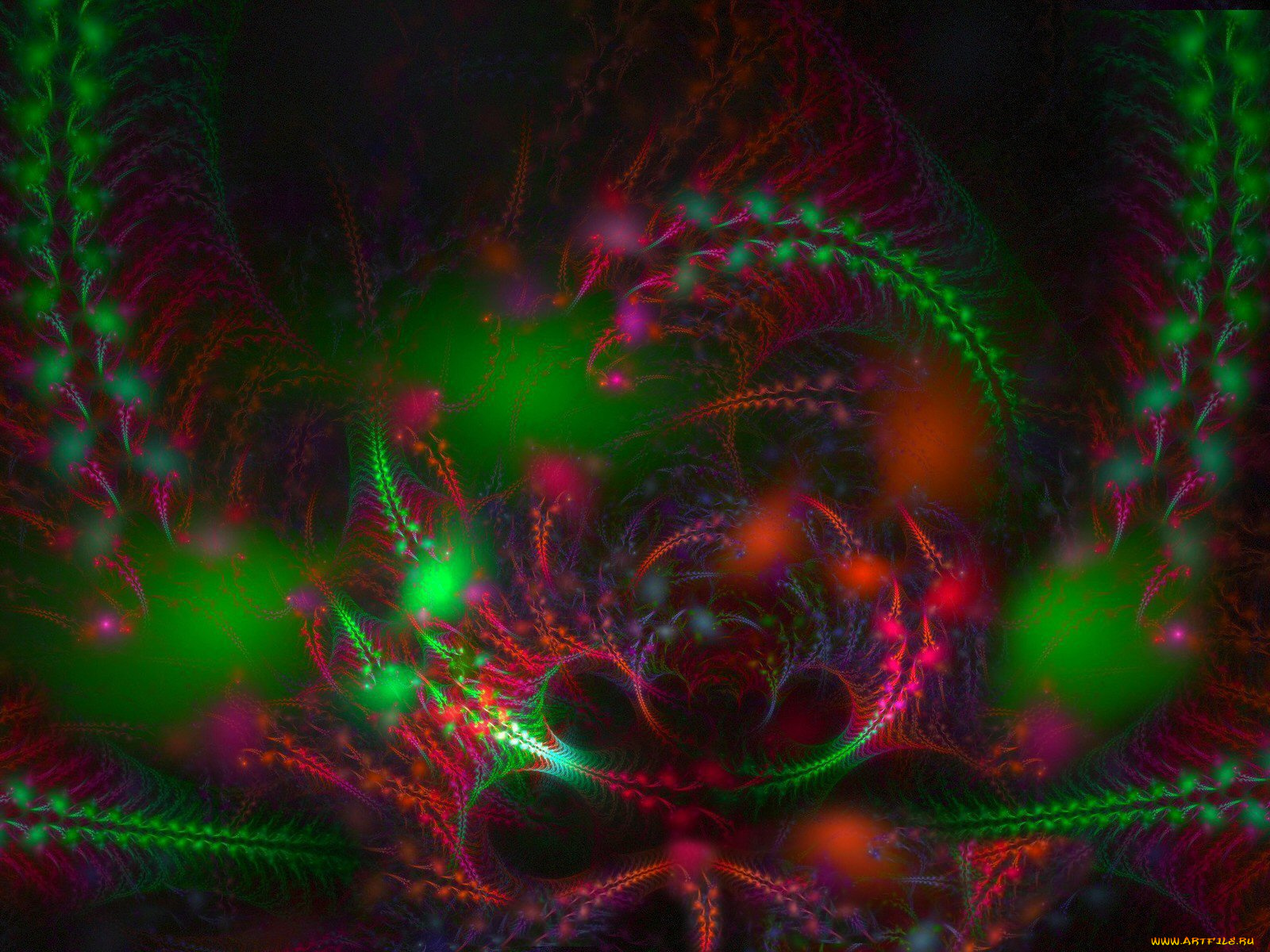 3д, графика, fractal, фракталы, узор, цвета, фон