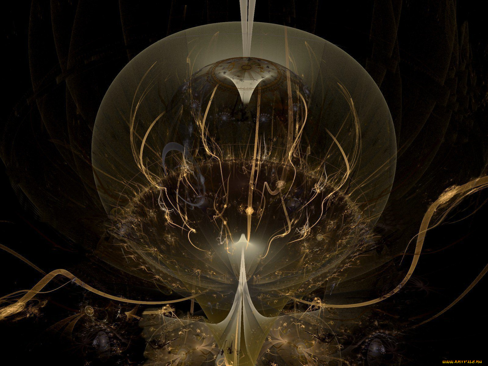 3д, графика, fractal, фракталы, узор, цвета, фон