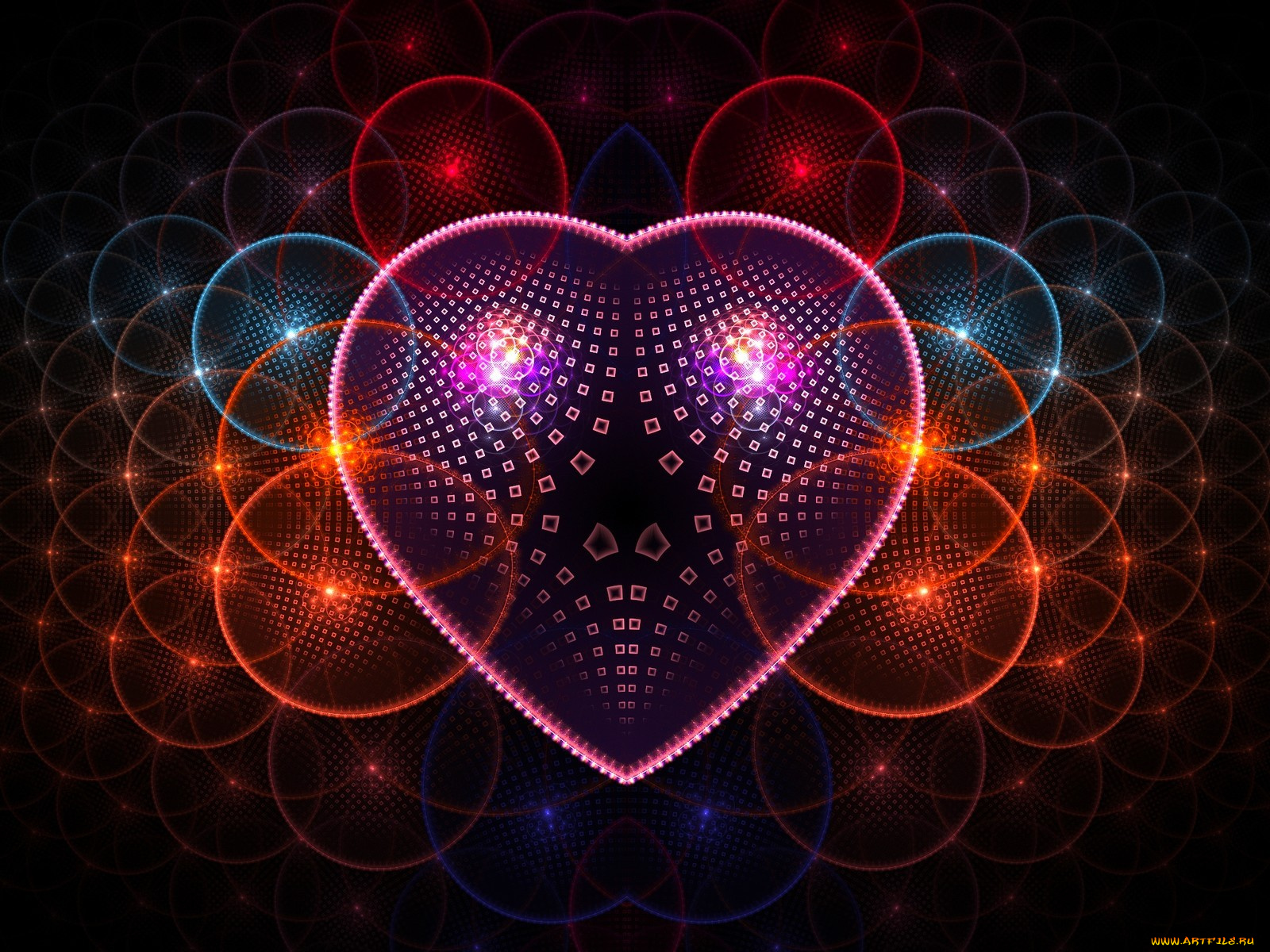 3д, графика, fractal, фракталы, узор, цвета, фон