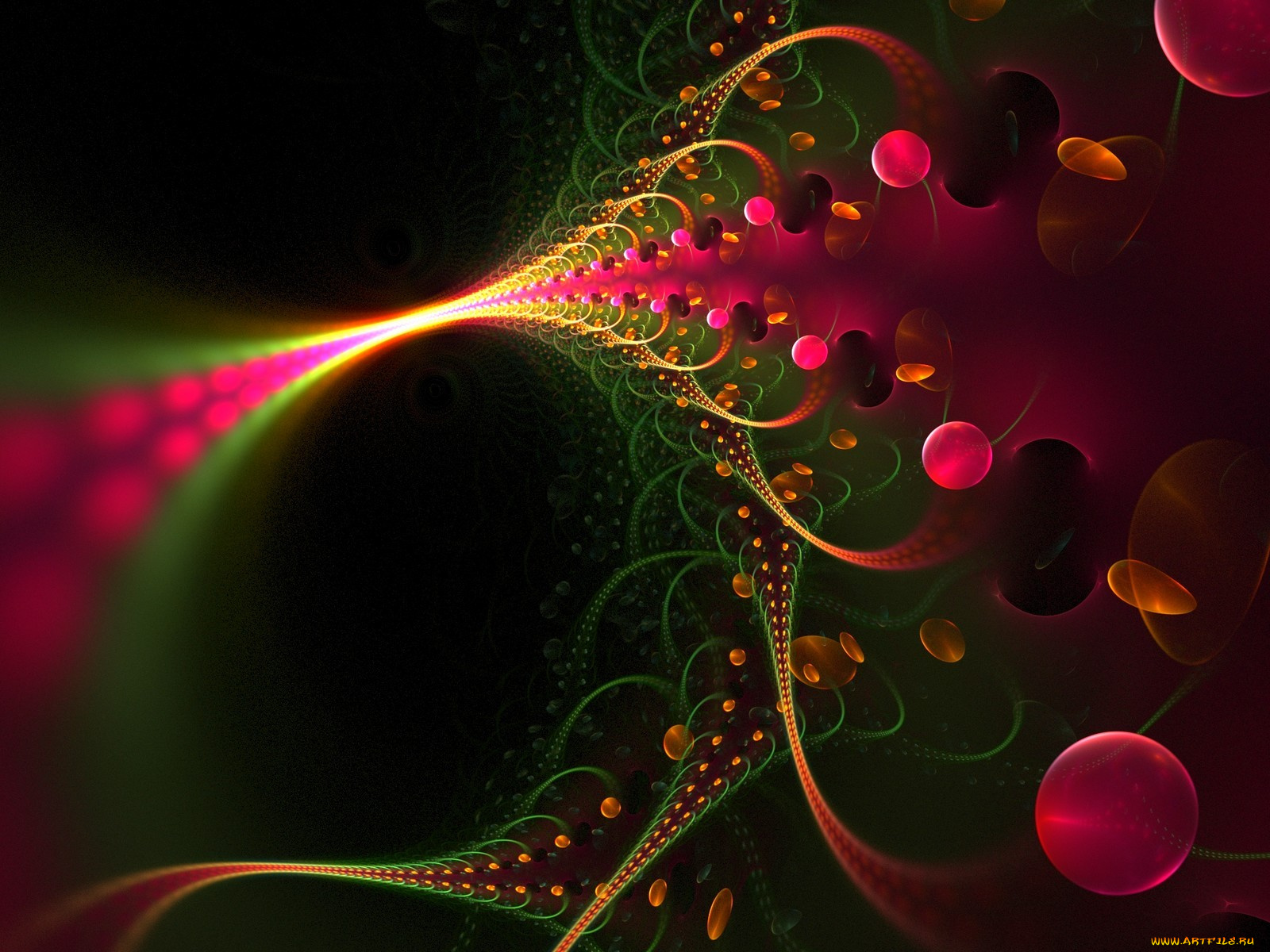 3д, графика, fractal, фракталы, узор, цвета, фон