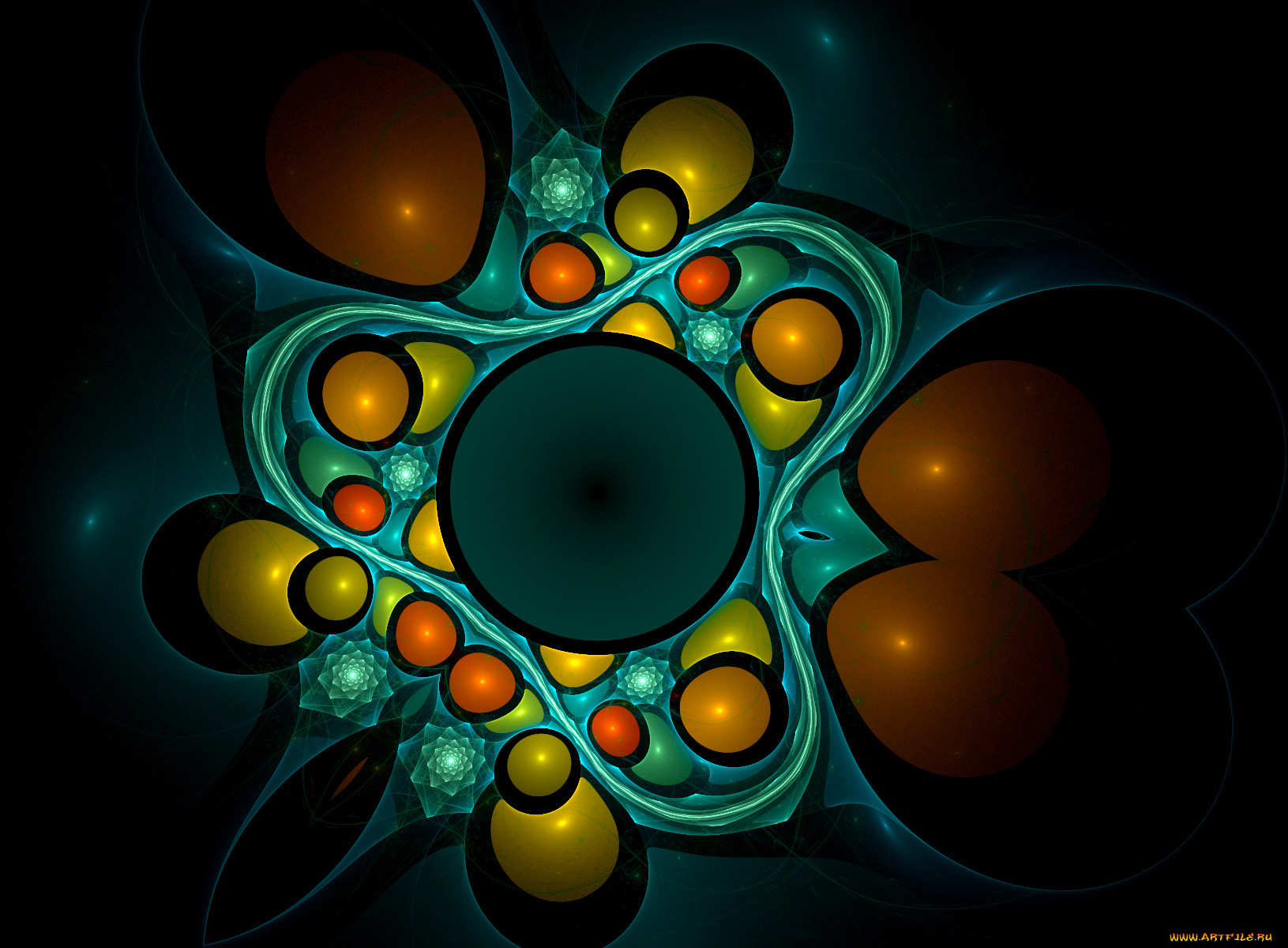 3д, графика, fractal, фракталы, узор, цвета, фон