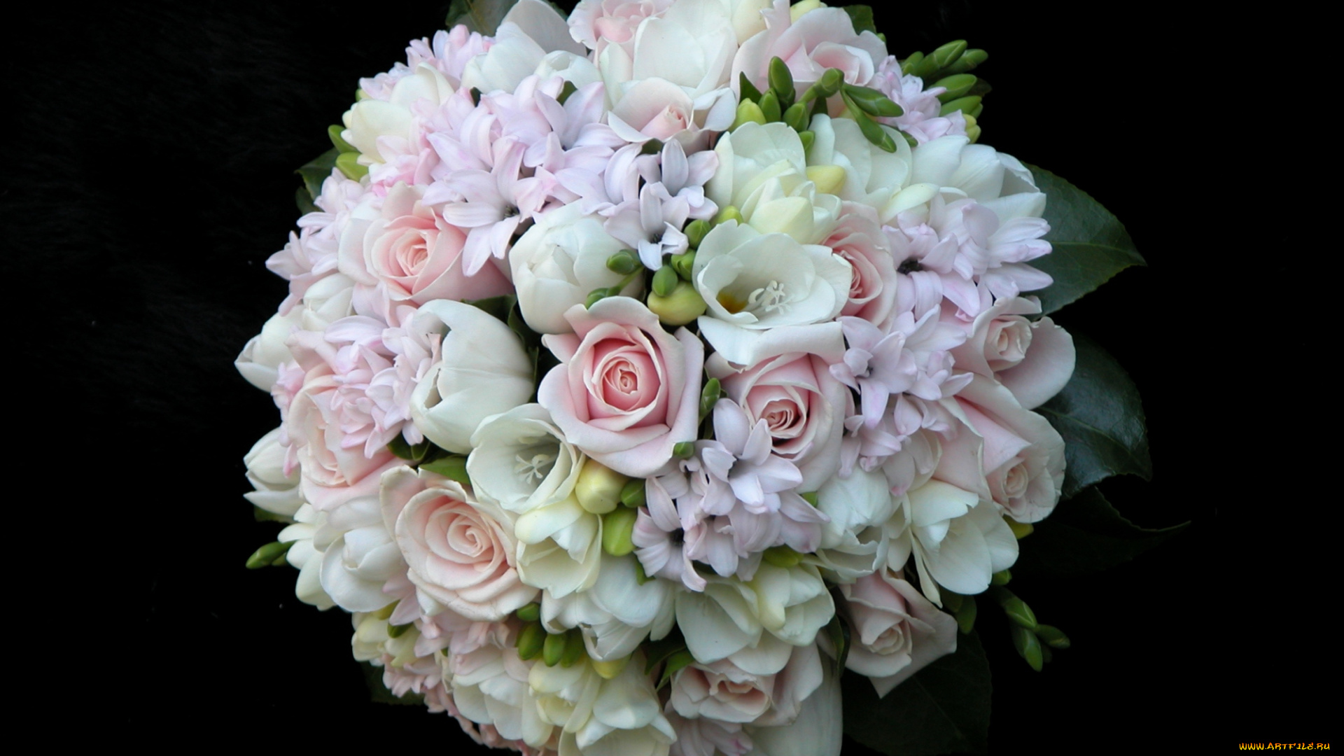 цветы, букеты, композиции, фрезия, розы, гиацинт