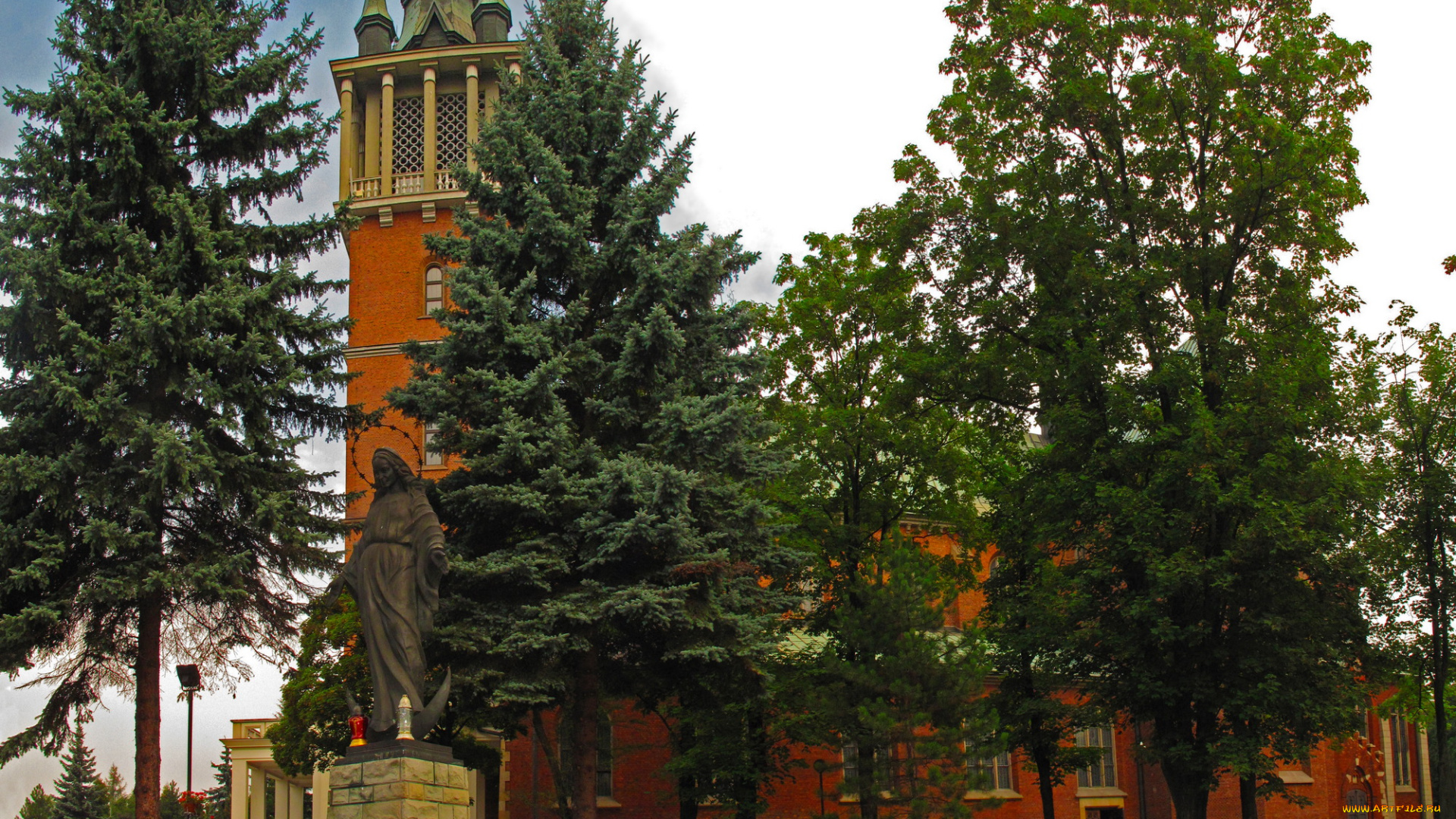 города, католические, соборы, костелы, аббатства, польша, тшебиня