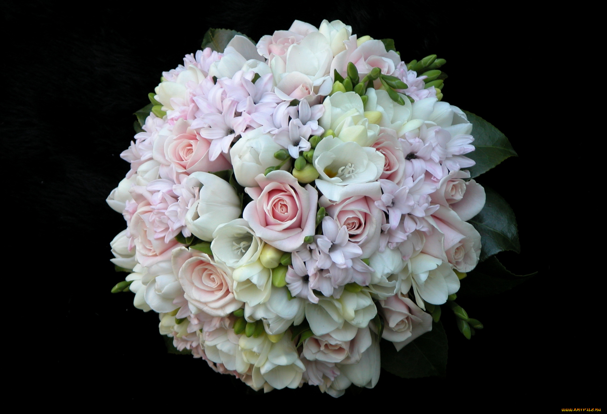 цветы, букеты, композиции, фрезия, розы, гиацинт