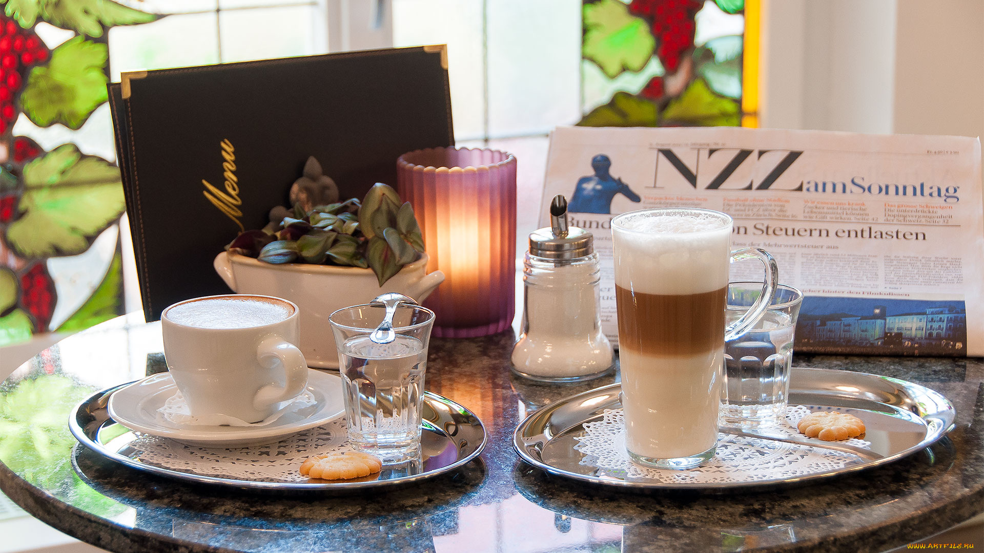 еда, кофе, , кофейные, зёрна, сахар, печенье, газета