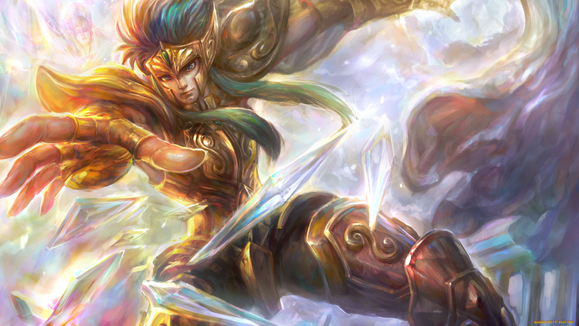 фэнтези, люди, дух, парень, chang, liu, арт, рука, кристаллы, стекло