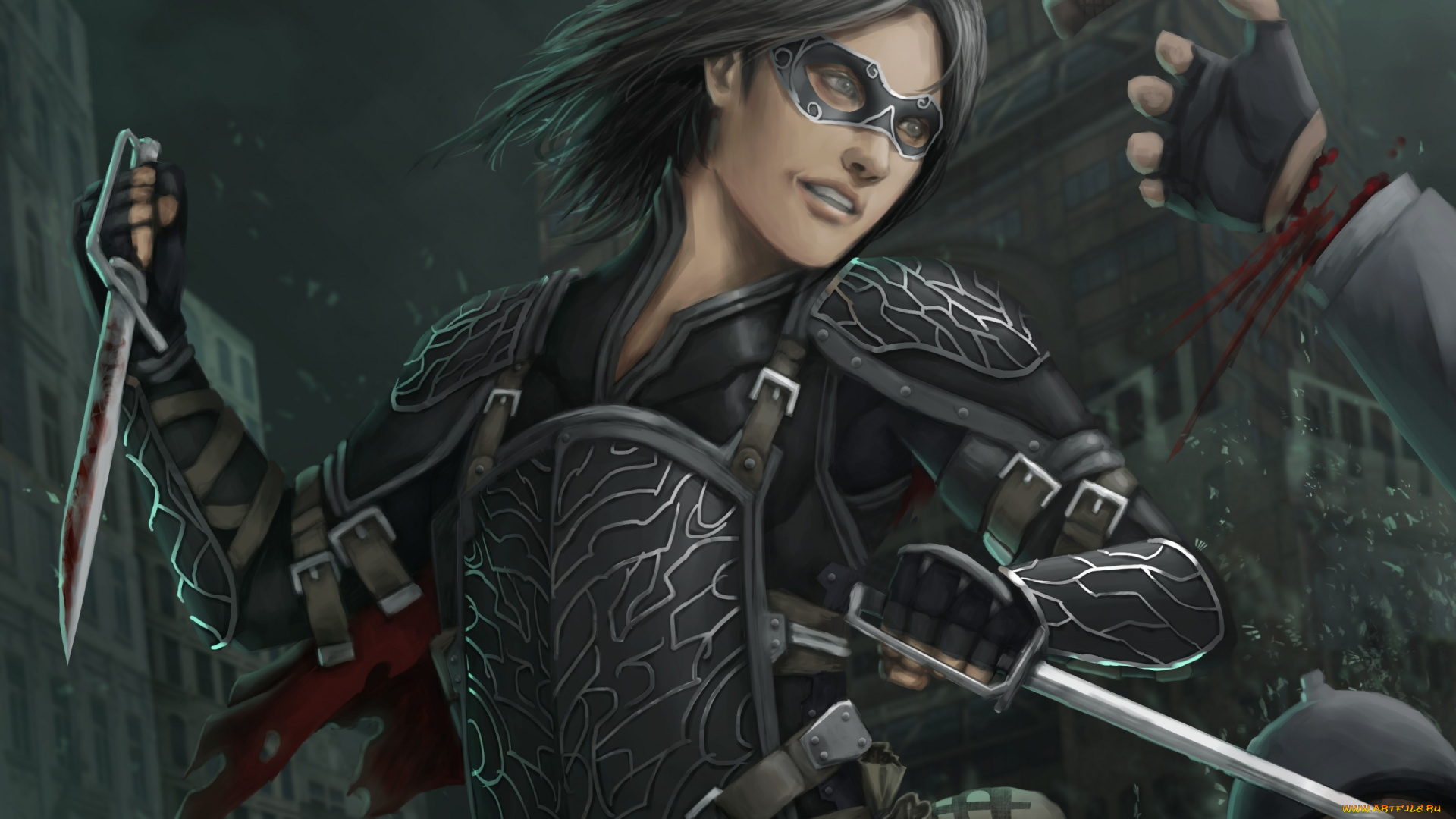 фэнтези, люди, парень, деньги, кинжалы