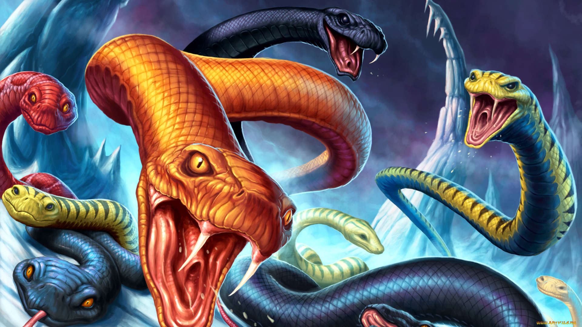 фэнтези, существа, змеи