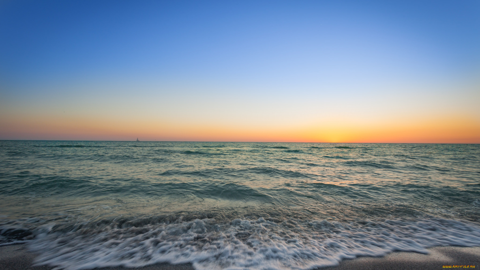 природа, моря, океаны, горизонт, пляж, океан, заря, пена, волны