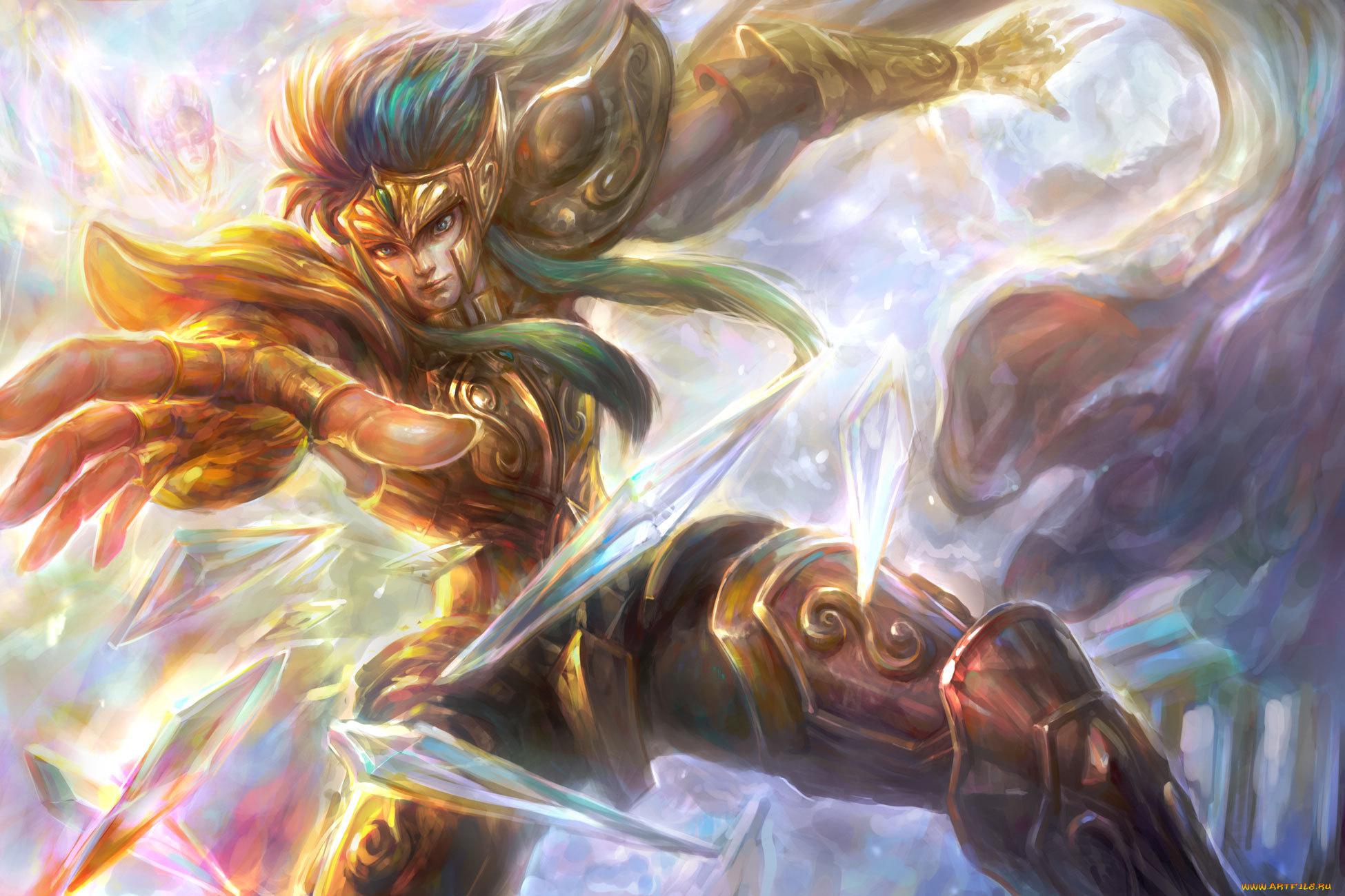 фэнтези, люди, дух, парень, chang, liu, арт, рука, кристаллы, стекло