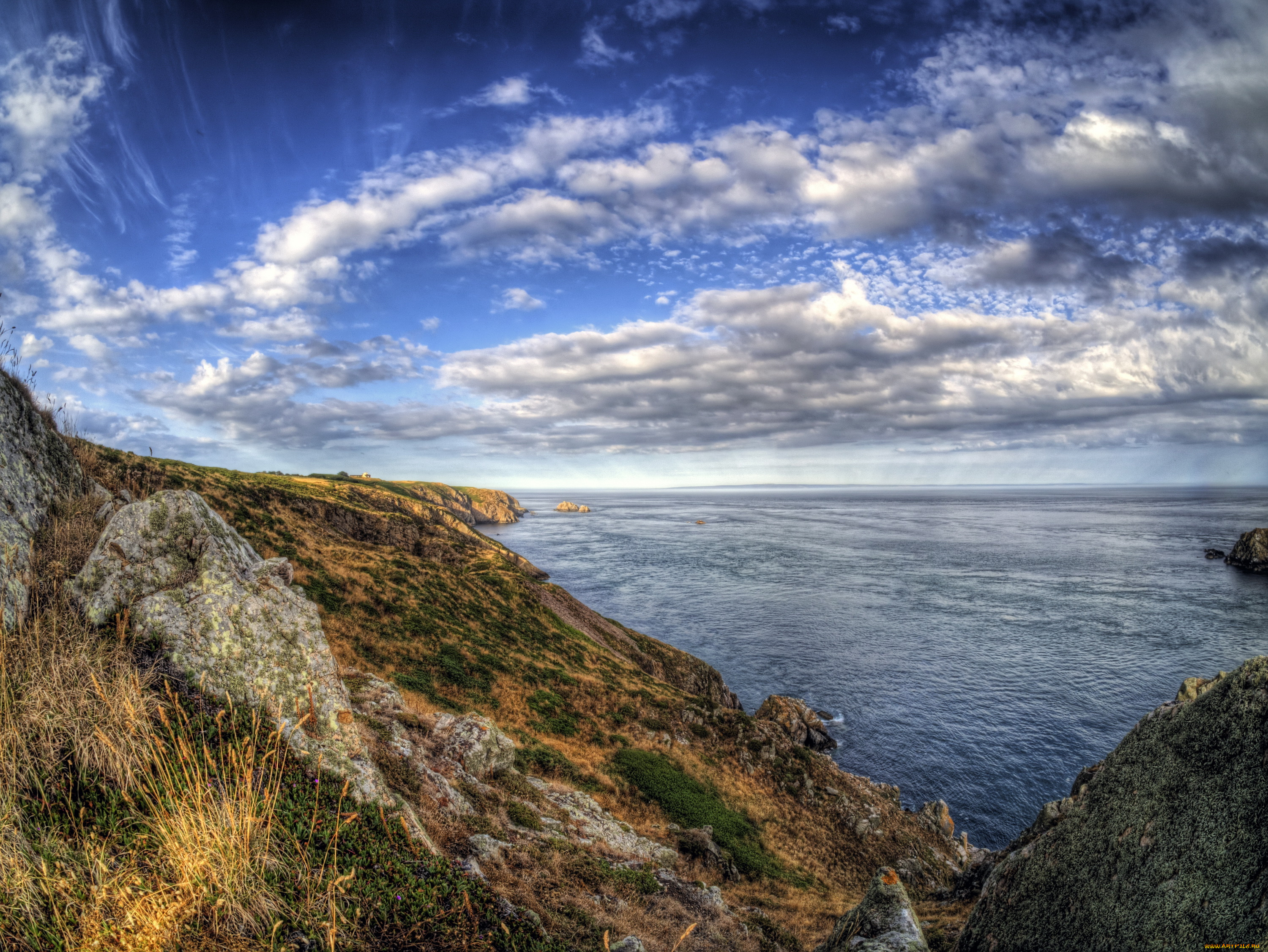 природа, побережье, море, великобритания, alderney, hdr
