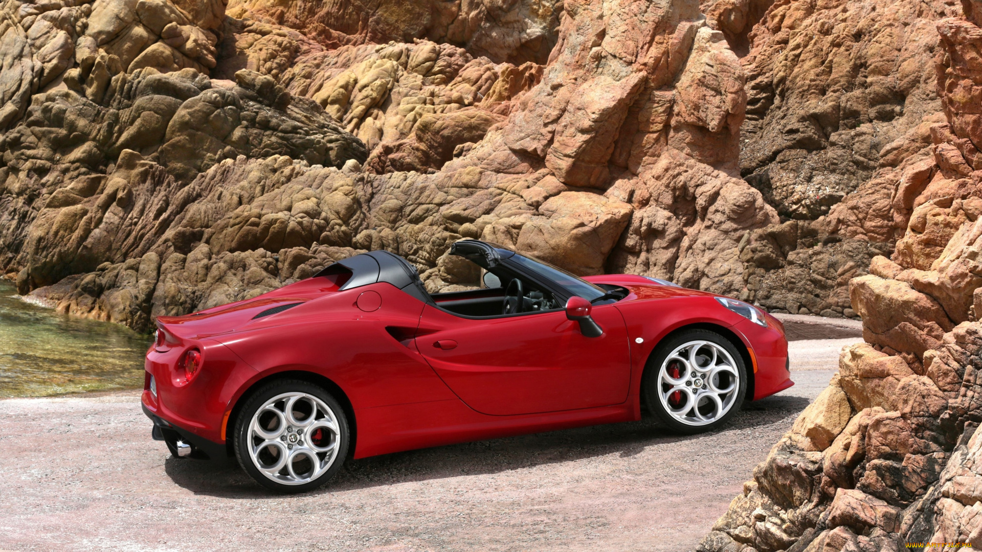автомобили, alfa, romeo, 4c, spider, alfa, romeo, красный, 2015г, 960